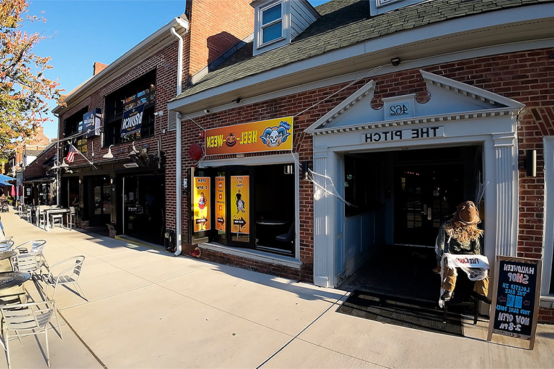 Exterior of the Heel-O-Ween store on Franklin Street.